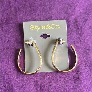 Style & Co. Gold Minimalist Hoop Earrings